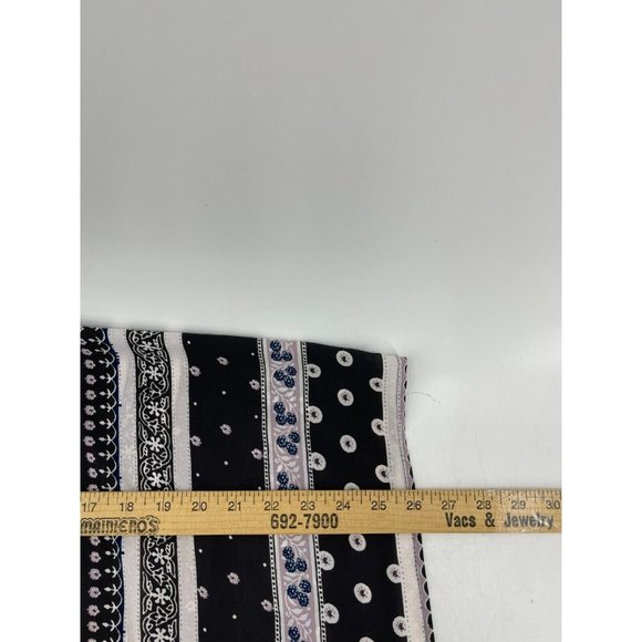 Ann Taylor Loft Women's Striped Floral Print Sleeveless Top Shirt Blouse Size M - Picture 10 of 12